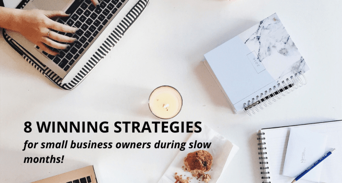 8 Winning Strategies for Small Business Owners during Slow Months